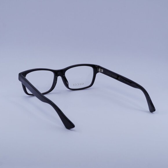 Gucci GG0006OA 001 Eyeglasses Black 55mm Rectangle Frame - Picture 5 of 10